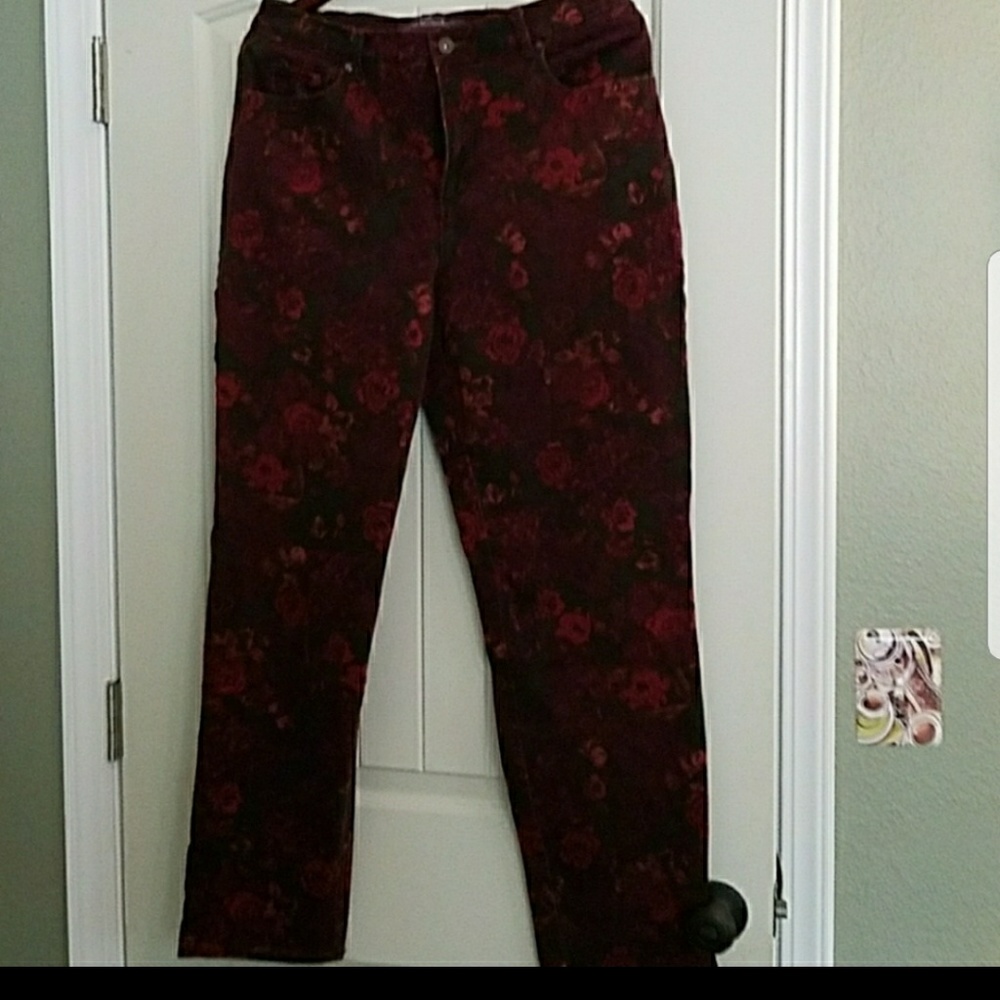 Floral jeans